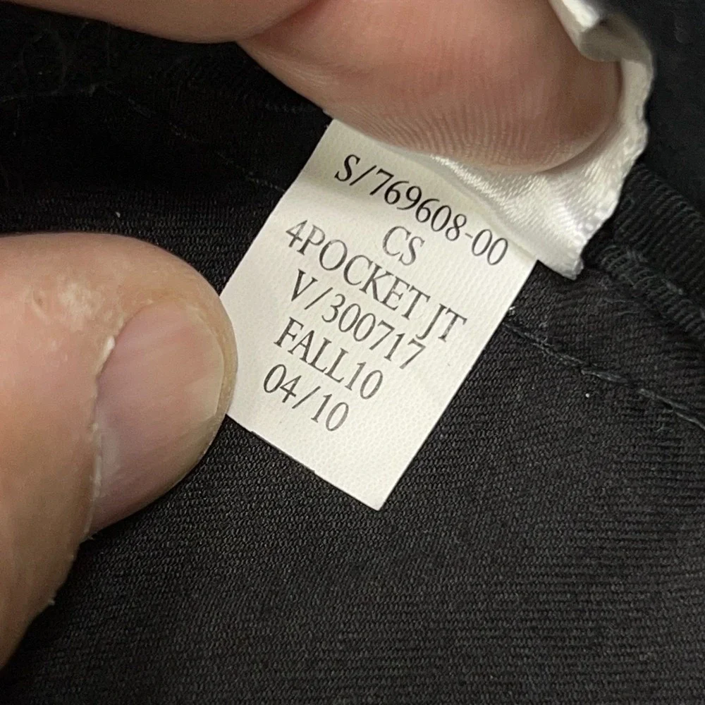 Banana‎ Republic Waxed Field Jacket Men's XL Black Full Zip Chin Strap Chore Y2K